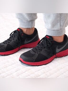 Nike Black and Red Athletic Sneakers